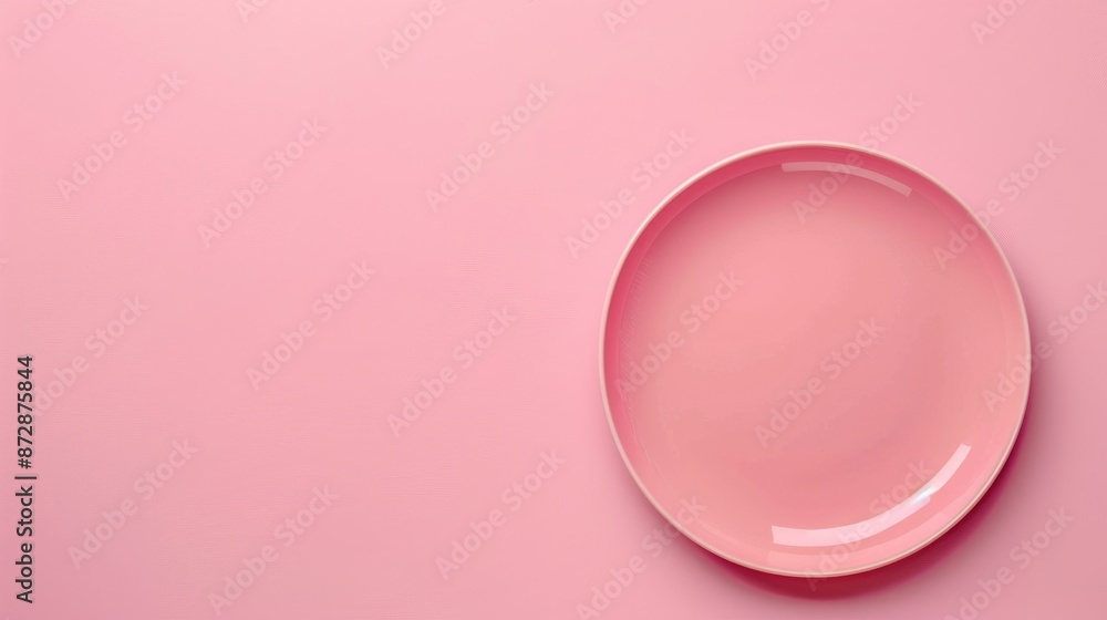 Canvas Prints Plate on pink background