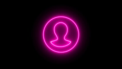 Neon Communication man profile icon.