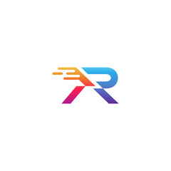 R logo with fast arrow movement