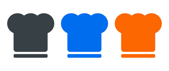 chef hat icon set Isolated on White Background
