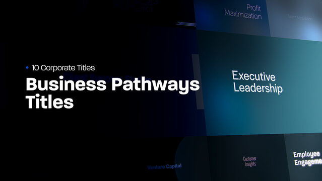 Business Pathways Titles | 10 Motion Titles with Control Panels