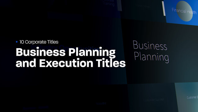 Business Planning and Execution Titles | 10 Motion Titles with Control Panels