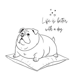 Friendly Dog Icons: Hand Drawn Puppy Graphics in Simple Black Line Art