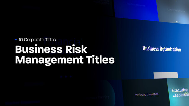 Business Risk Management Titles | 10 Motion Titles with Control Panels