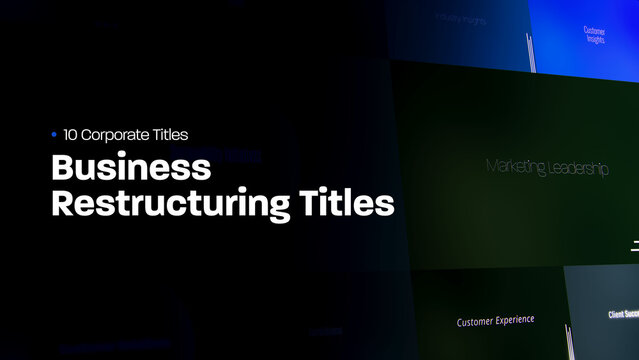 Business Restructuring Titles | 10 Motion Titles with Control Panels