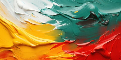 Obraz premium Abstract Colorful Swirls in Oil Paint