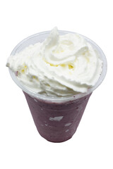 milk shake cream on topped