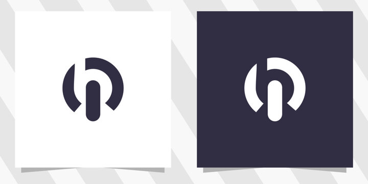 Letter ib bi with tech logo design vector