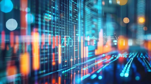 Advanced business intelligence and analytics background with data visualization tools for corporate decision-making and performance tracking