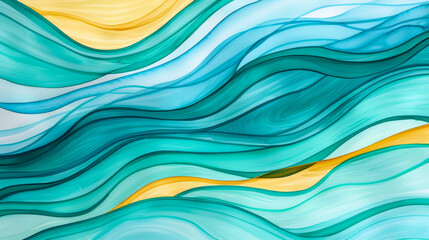 Ink watercolor illustration depicting shimmering gold and vibrant teal hues symbolizing the joy of Labor Day banner design watercolour background 