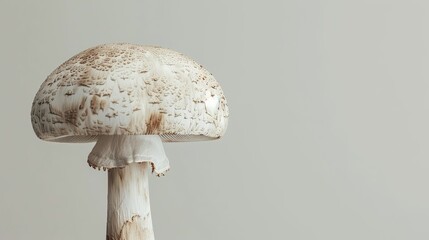 A mushroom on white background UHD wallpaper