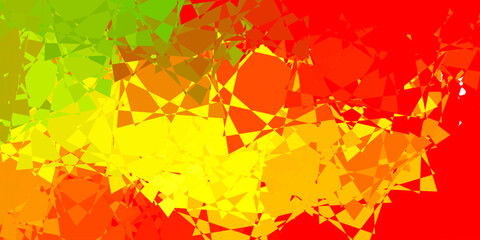 Light Red, Yellow vector texture with random triangles.