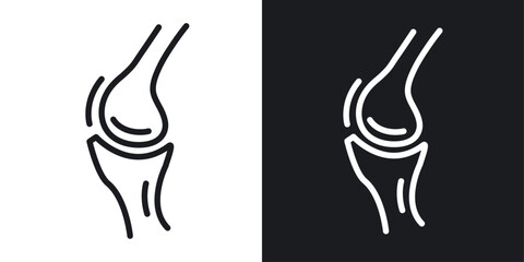 Joint vector icon set in black and white filled and solid style