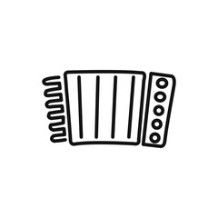 accordion icon linear vector graphics sign