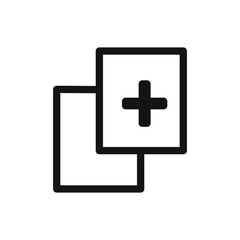 Add Icon linear vector graphics sign