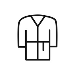 bathrobe icon linear vector graphics sign