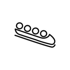 Bobsleigh icon linear vector graphics sign