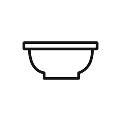 Bowl icon linear vector graphics sign