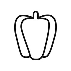 Paprika icon linear vector graphics sign