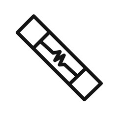Electric fuse icon linear vector graphics sign