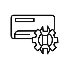 Repair air conditioner icon linear vector graphics sign