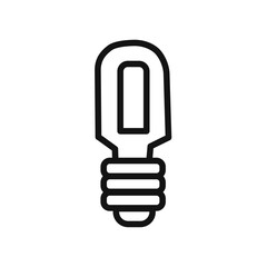 energy efficiency light bulb icon linear vector graphics sign