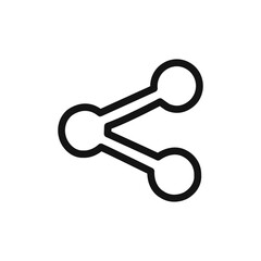 Share page icon linear vector graphics sign