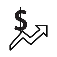 Forex stock market icon linear vector graphics sign