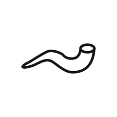 Shofar icon linear vector graphics sign
