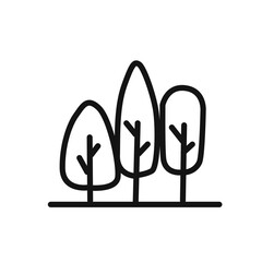 Forest Icon linear vector graphics sign