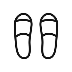 Slippers icon linear vector graphics sign