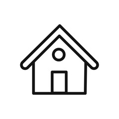 Home icon  linear vector graphics sign