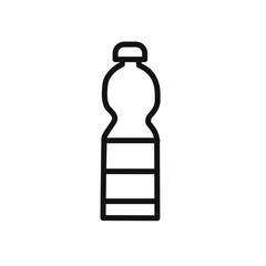 Water Bottle Icon linear vector graphics sign
