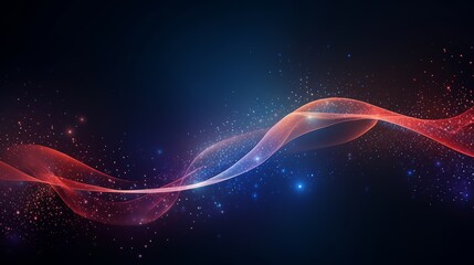 Digital graphic abstract background for technological processes, neural networks, digital data storage, particle flow, fundamentals of artificial intelligence Technology Network Background, banner