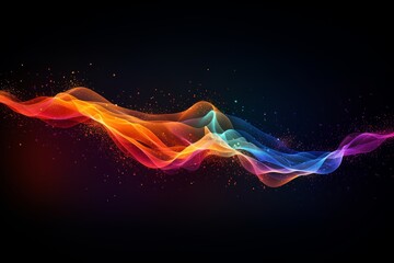 Digital graphic abstract background for technological processes, neural networks, digital data storage, particle flow, fundamentals of artificial intelligence Technology Network Background, banner