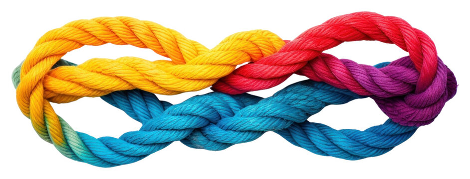 PNG Colorful intertwined rope infinity symbol