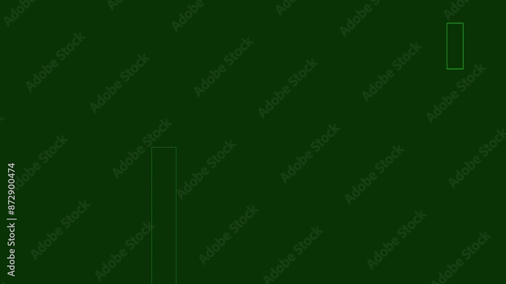 Aufkleber square and rectangular shapes in motion on a dark green background