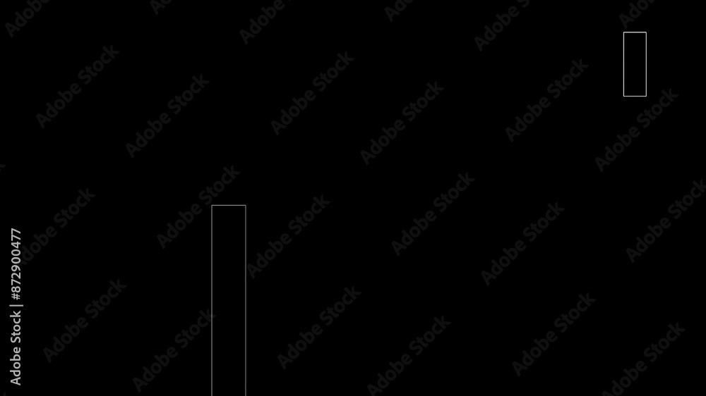 Aufkleber square and rectangular shapes in motion on a black background
