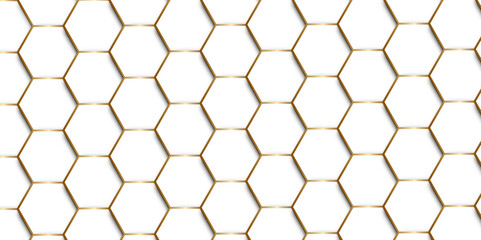 Abstract rhombus geometric seamless pattern vector background golden abstract graphic background with thin wavy lines, delicate seamless hexagon tile background, vector illustration.