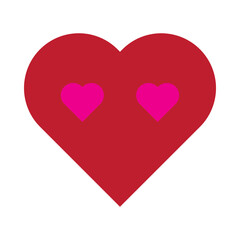 heart Vector Flat Icon Design