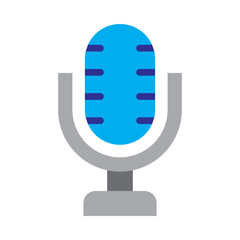 microphone Vector Flat Icon Design