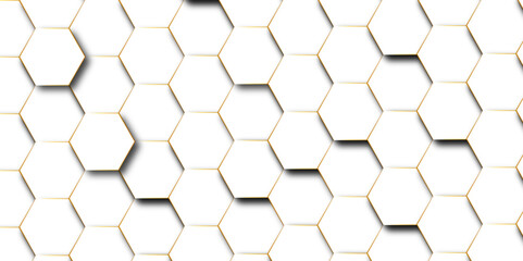 Abstract rhombus geometric seamless pattern vector background golden abstract graphic background with thin wavy lines, delicate seamless hexagon tile background, vector illustration.