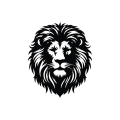lion silhouette and vector image
