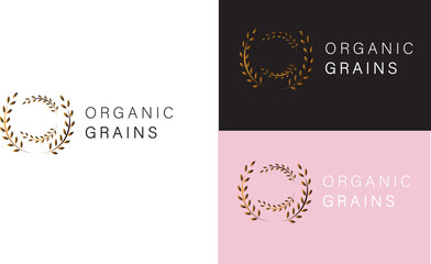 ORGANIC, GRAIN, ORGANIC GRAIN, WHEAT, CIRCLE, LEAVES, STEMS