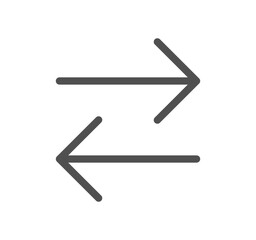 Arrow and navigation icon outline and linear vector.	
