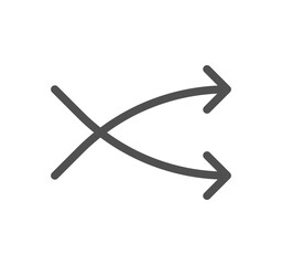 Arrow and navigation icon outline and linear vector.	
