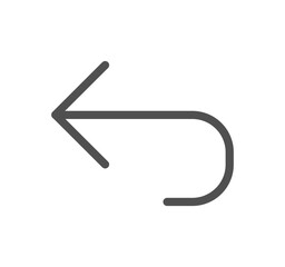Arrow and navigation icon outline and linear vector.	
