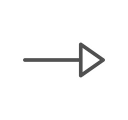Arrow and navigation icon outline and linear vector.	
