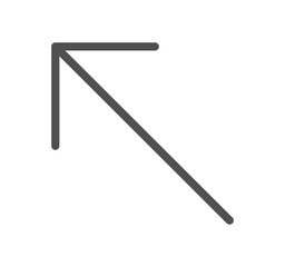 Arrow and navigation icon outline and linear vector.	
