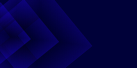Obraz premium Abstract blue neon geometric light background. Futuristic technology digital hi tech concept background. Modern banner template with space for text. Suit for brochure, cover, poster, flyer, website 